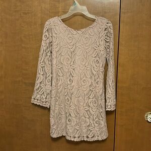 SZ SMALL PINK/NUDE LACE DRESS